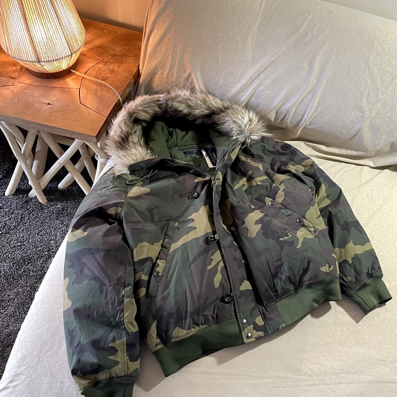 Polo Ralph Lauren Other - NWT $498 POLO RL RALPH LAUREN Camo Down Filled Bomber Jacket Coat Men’s XXL